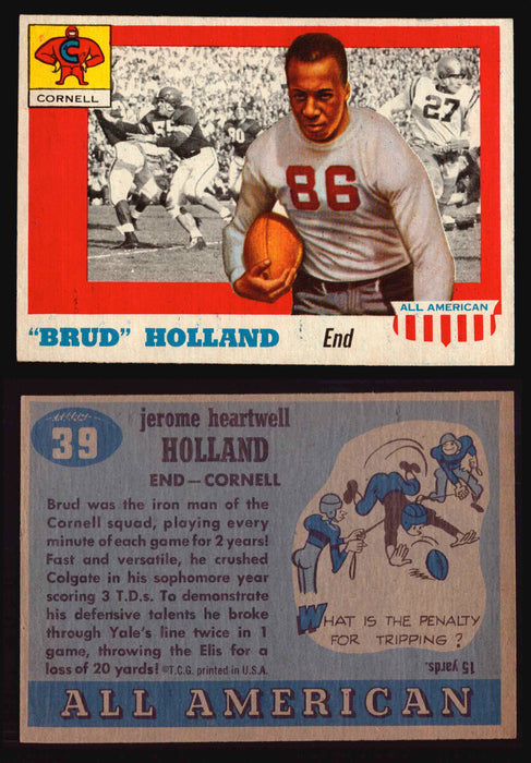 1955 Topps All American Football Trading Card You Pick Singles #1-#100 VG/EX #	39	Jerome Holland  - TvMovieCards.com