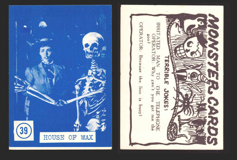 1965 Blue Monster Cards Vintage Trading Cards You Pick Singles #1-84 Rosen 39   House of Max  - TvMovieCards.com
