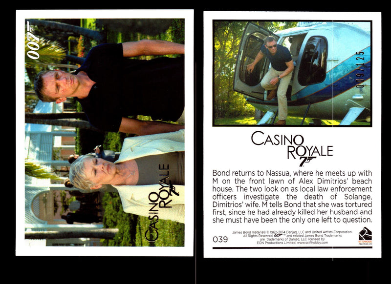 James Bond Archives 2014 Casino Royal Gold Parallel Card You Pick Number #39  - TvMovieCards.com