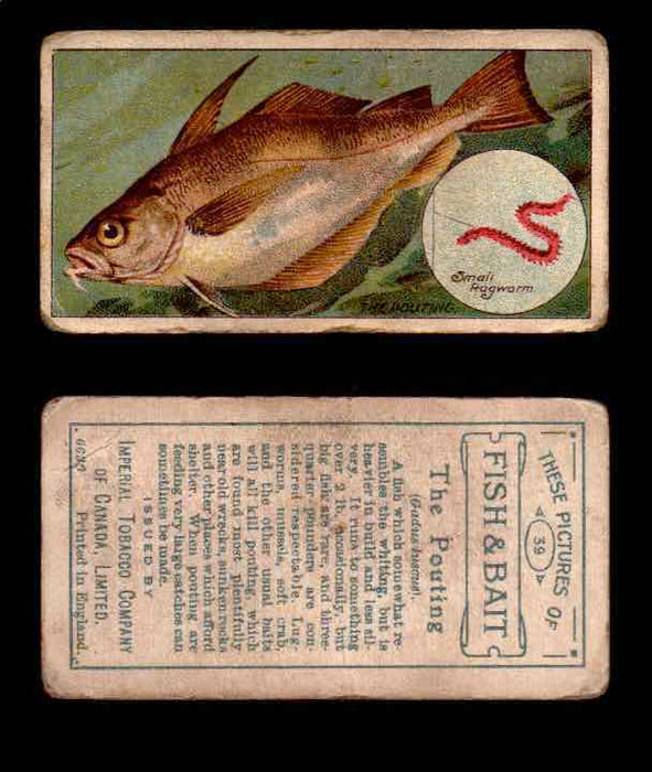 1910 Fish and Bait Imperial Tobacco Vintage Trading Cards You Pick Singles #1-50 #39 The Pouting  - TvMovieCards.com