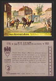 1961 The U.S. Army in Action 1776-1953 Trading Cards You Pick Singles #1-64 39   Paul Revere's Ride  - TvMovieCards.com