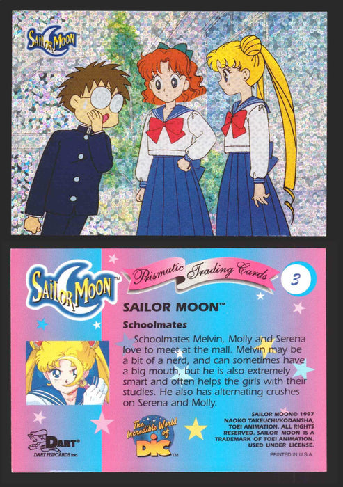 1997 Sailor Moon Prismatic You Pick Trading Card Singles #1-#72 No Cracks 3   Schoolmates  - TvMovieCards.com