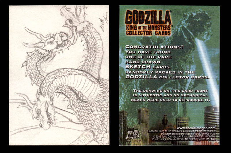 GODZILLA: KING OF THE MONSTERS Artist Sketch Trading Card You Pick Singles #3 King Ghidorah by Matt Harris  - TvMovieCards.com