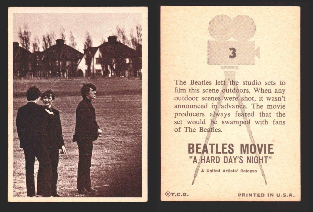 Beatles A Hard Days Night Movie Topps 1964 Vintage Trading Card You Pick Singles #3  - TvMovieCards.com