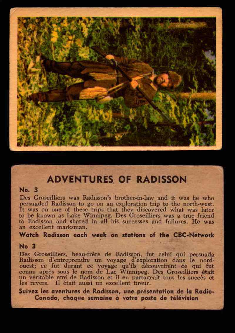 1957 Adventures of Radisson (Tomahawk) TV Vintage Card You Pick Singles #1-50 #3  - TvMovieCards.com