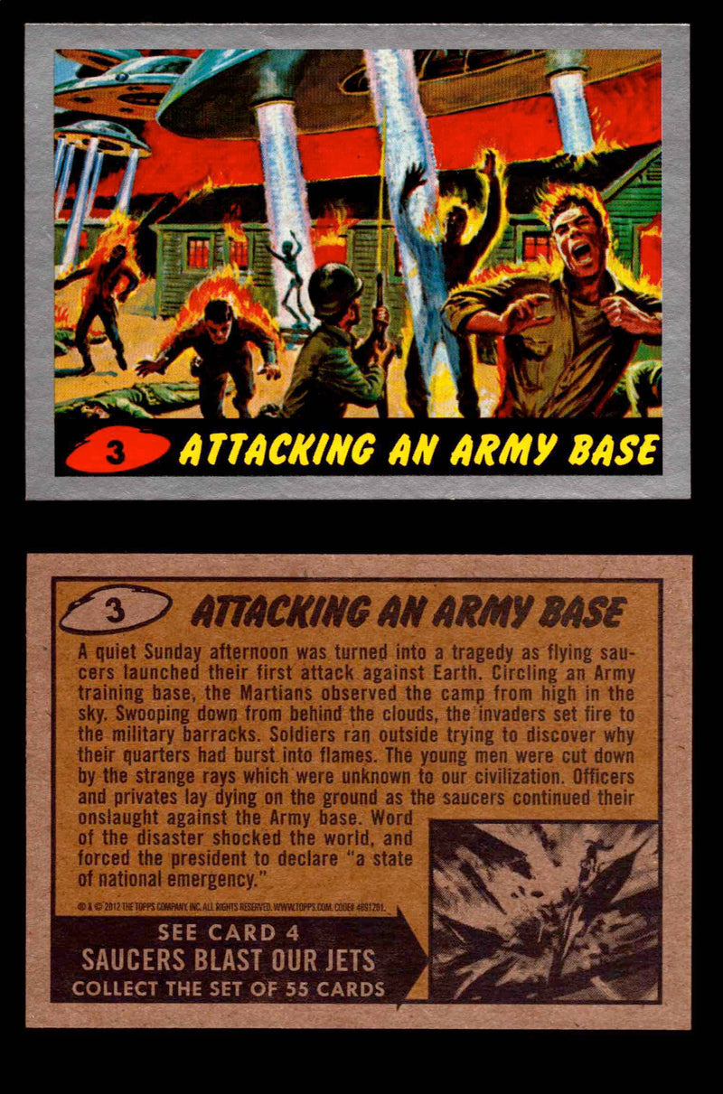 2012 Mars Attacks Silver Parallel You Pick Single Trading Card #1-55 Topps #3  - TvMovieCards.com