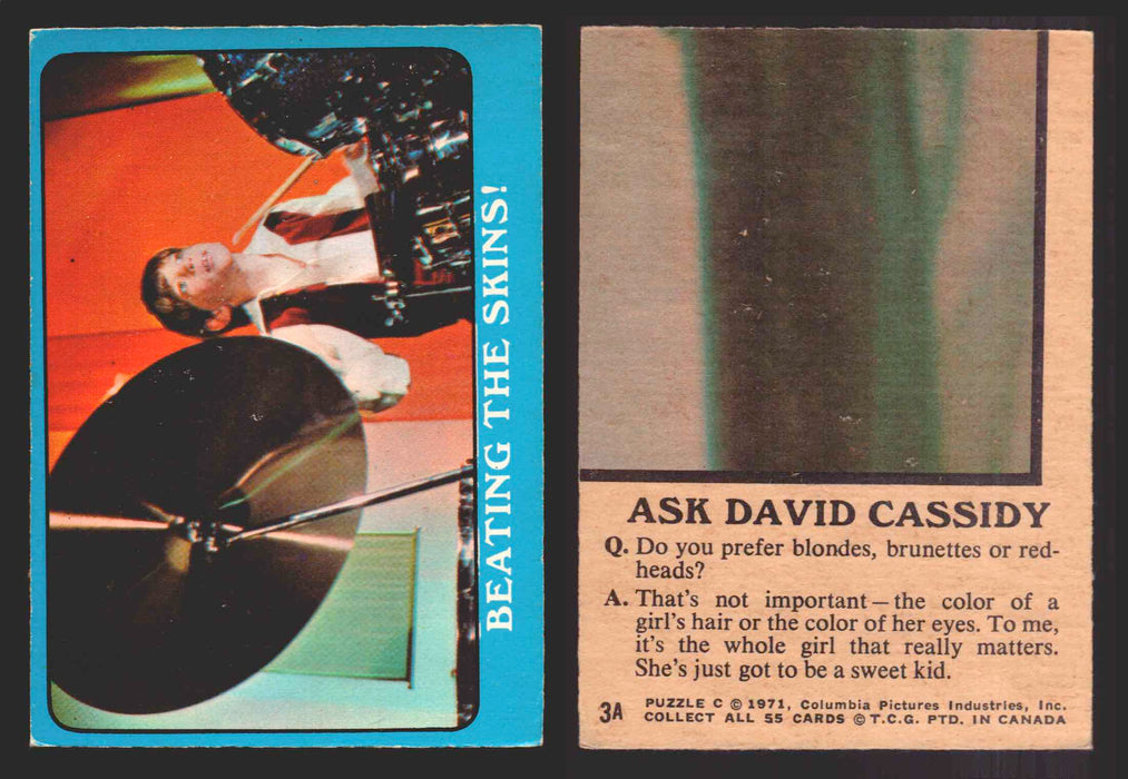1971 The Partridge Family Series 2 Blue You Pick Single Cards #1-55 O-Pee-Chee 3A  - TvMovieCards.com