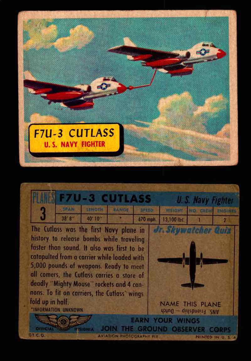 1957 Planes Series I Topps Vintage Card You Pick Singles #1-60 #3  - TvMovieCards.com