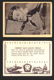 1963 John F. Kennedy JFK Rosan Trading Card You Pick Singles #1-66 3   Thirty Day Leave Smile  - TvMovieCards.com
