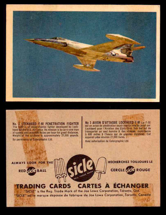 1959 Airplanes Sicle Popsicle Joe Lowe Corp Vintage Trading Card You Pick Single #3  - TvMovieCards.com