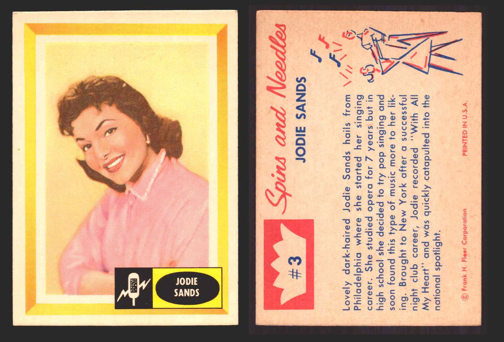 1960 Spins and Needles Vintage Trading Cards You Pick Singles #1-#80 Fleer 3   Jodie Sands  - TvMovieCards.com