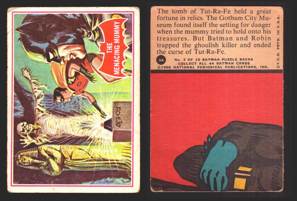 1966 Batman Series A (Red Bat) Vintage Trading Card You Pick Singles #1A-44A #3 Creased  - TvMovieCards.com