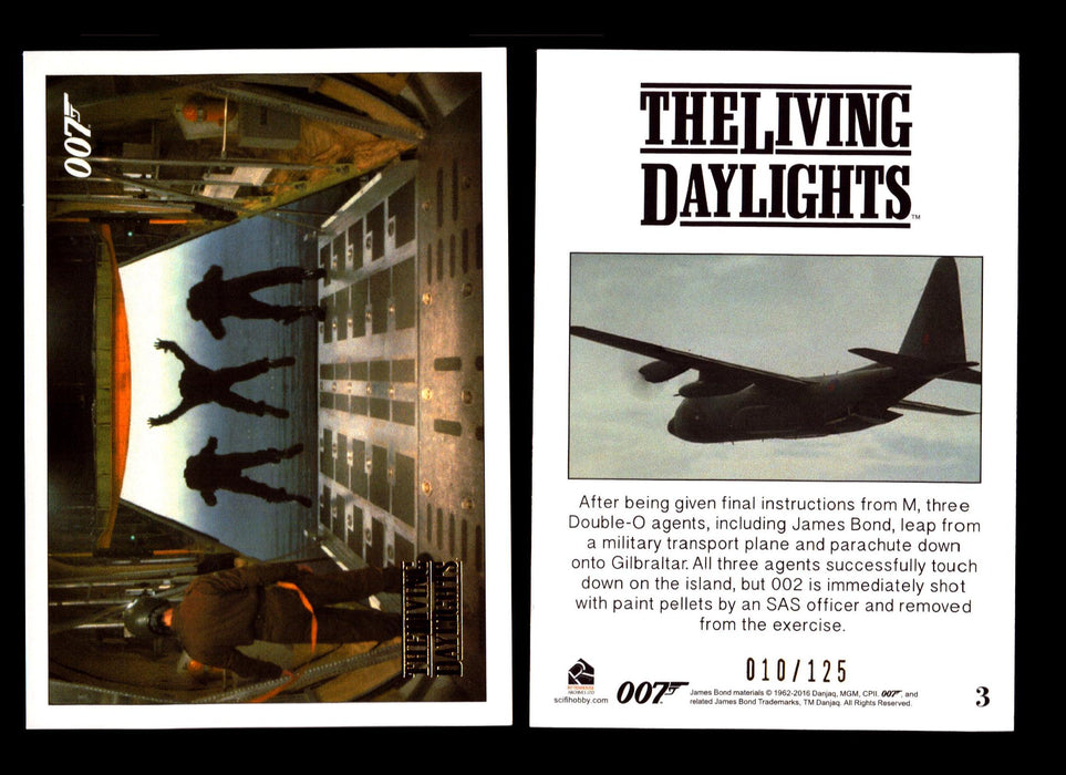 James Bond Archives The Living Daylights Gold Parallel Card You Pick Single 1-55 #3  - TvMovieCards.com