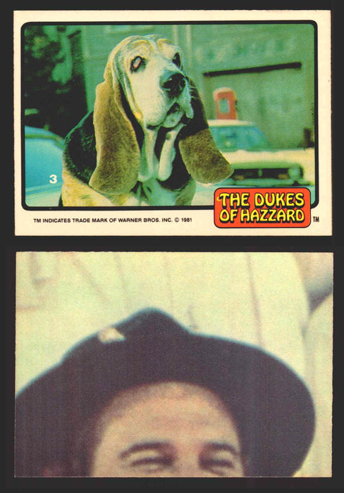 1981 Dukes of Hazzard Sticker Trading Cards You Pick Singles #1-#66 Donruss 3   Flash (Roscoe's dog)  - TvMovieCards.com