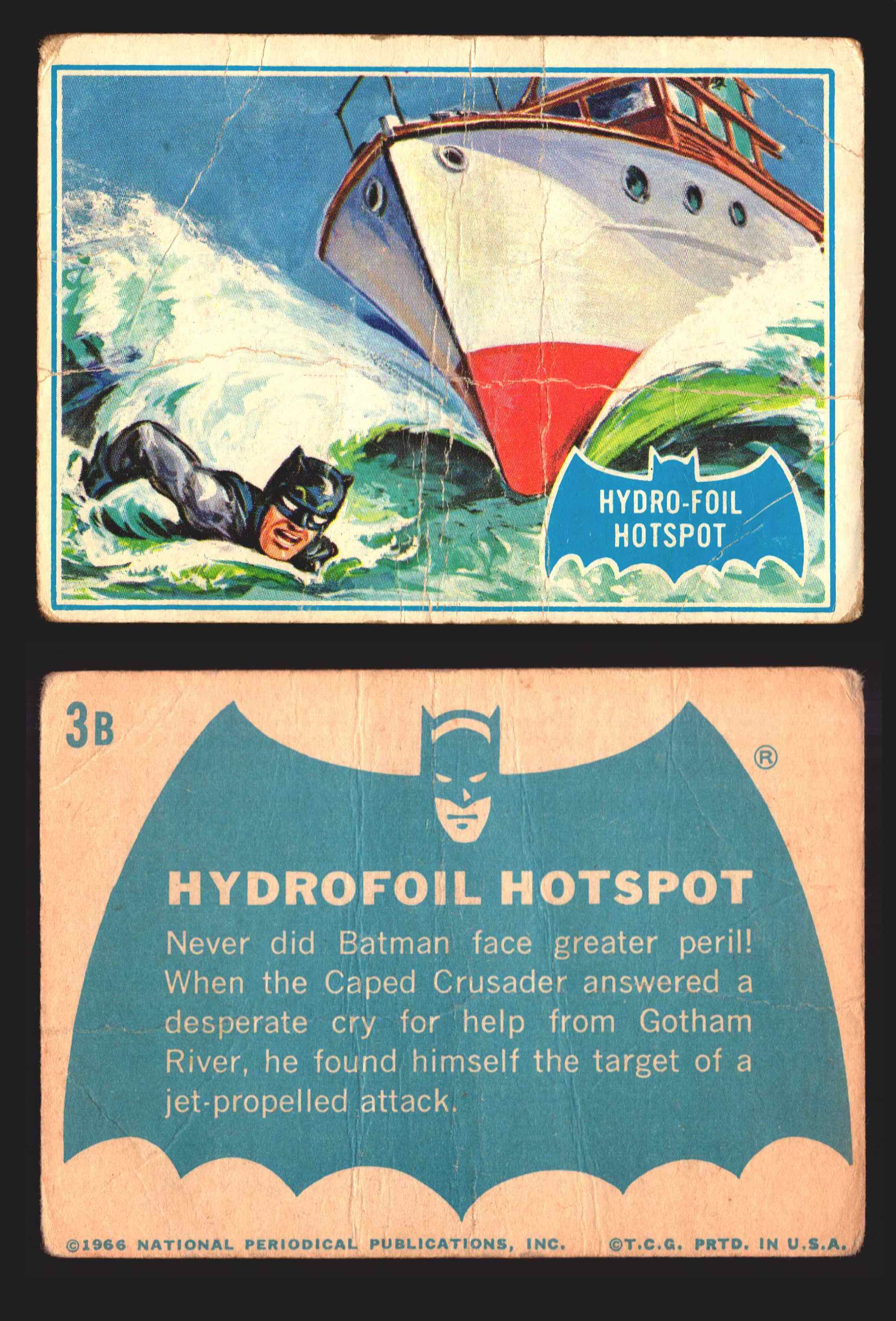 1966 Batman Puzzle B (Blue Bat) Vintage Trading Card You Pick