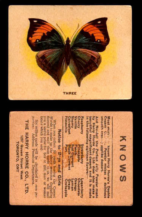1925 Harry Horne Butterflies FC2 Vintage Trading Cards You Pick Singles #1-50 #3  - TvMovieCards.com