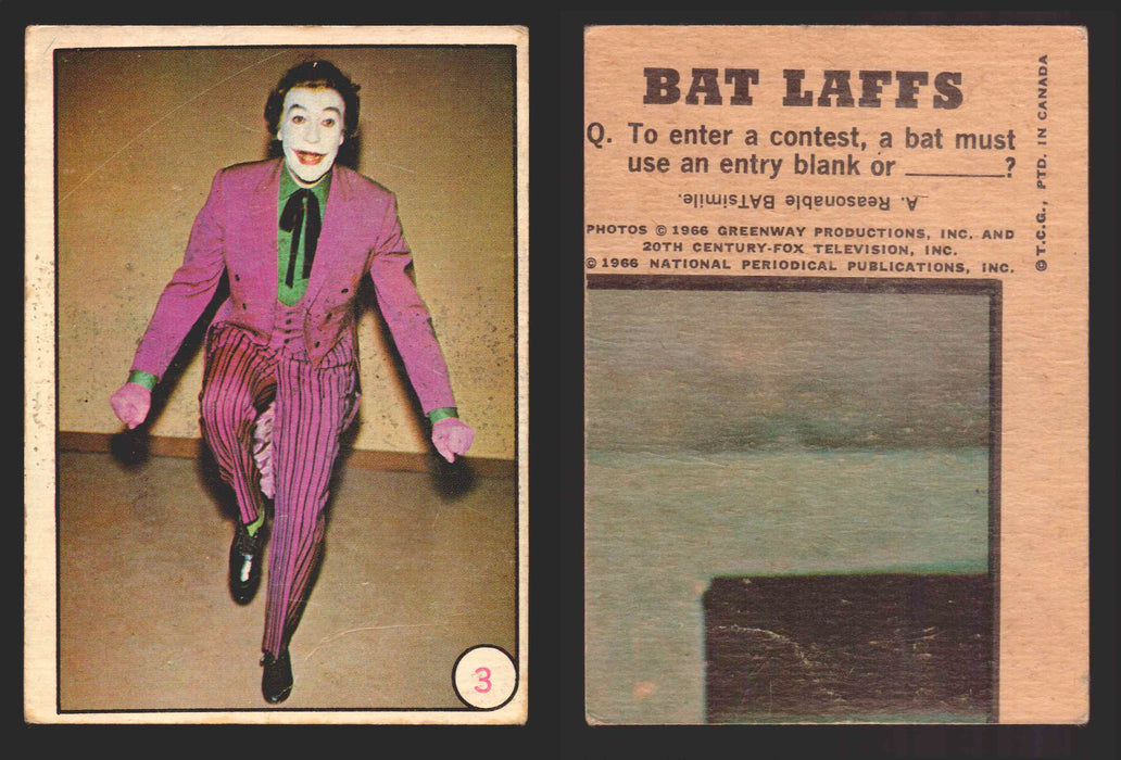 Batman Bat Laffs Vintage Trading Card You Pick Singles #1-#55 Topps 1966 #3  - TvMovieCards.com