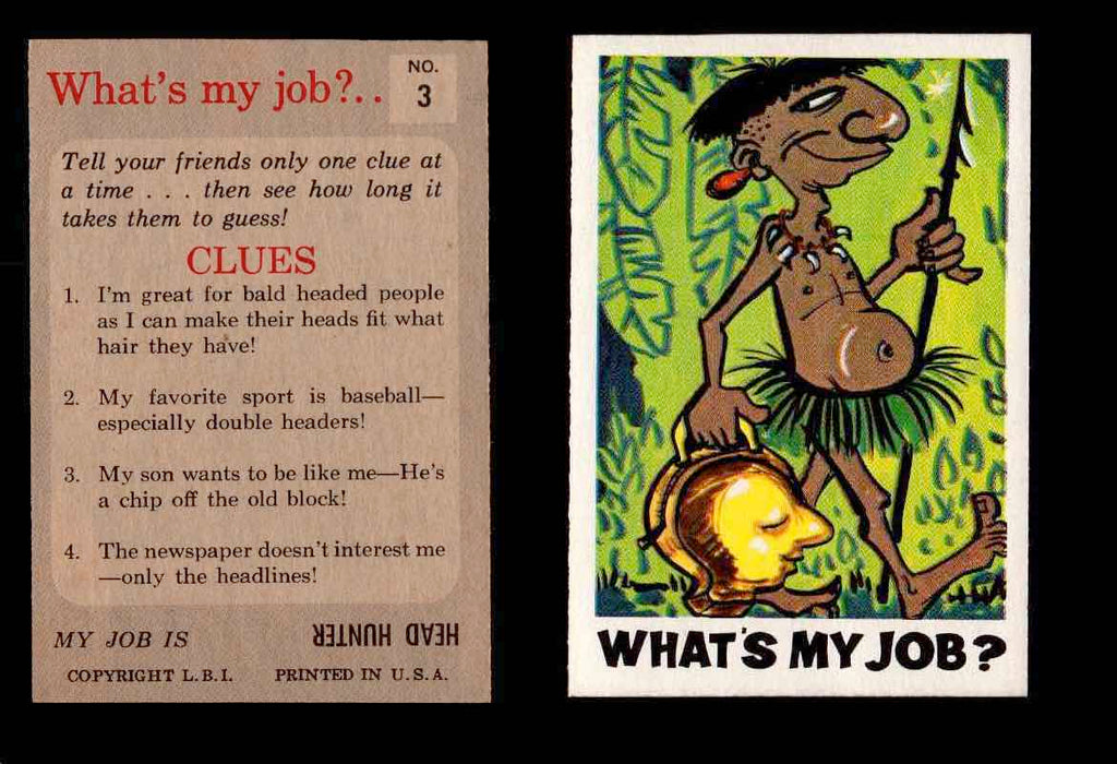 1965 What's my Job? Leaf Vintage Trading Cards You Pick Singles #1-72 #3  - TvMovieCards.com
