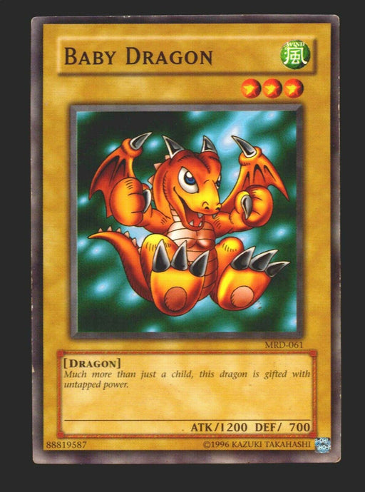 YuGiOh! Baby Dragon MRD-061 Common Unlimited Metal Raiders Card   - TvMovieCards.com