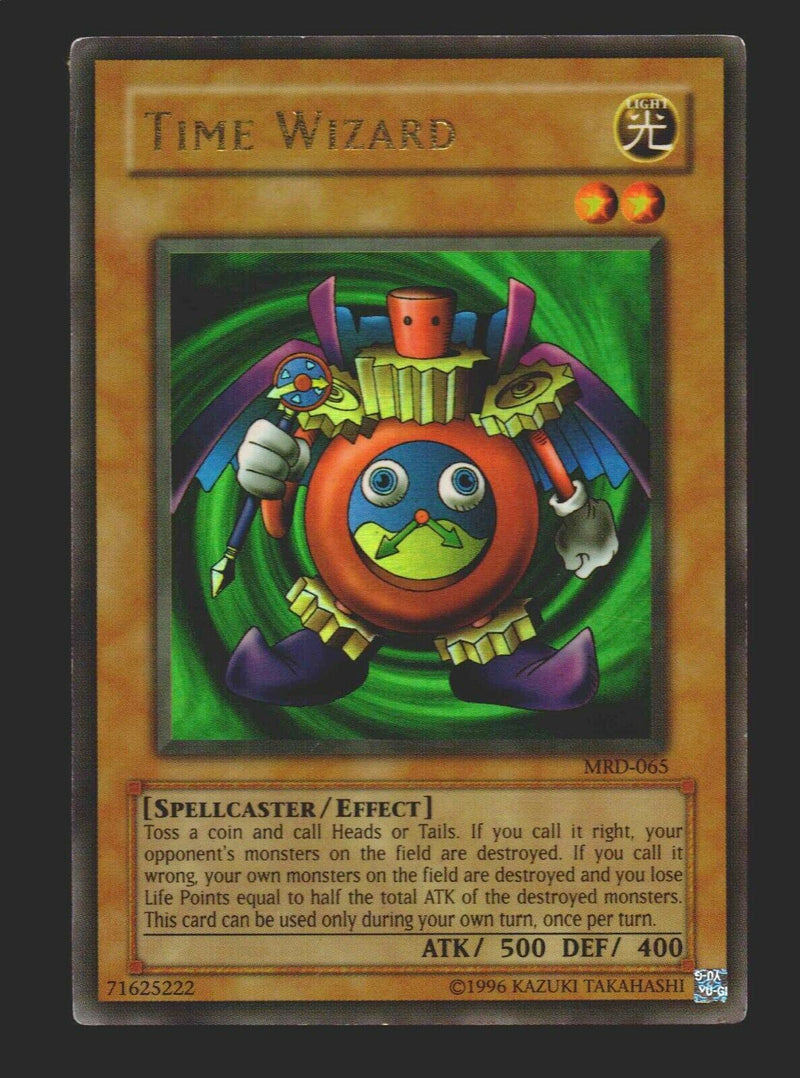 YuGiOh! The Time Wizard - MRD-065 Ultra Rare Unlimited Holographic Card   - TvMovieCards.com