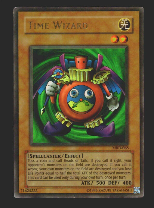 YuGiOh! The Time Wizard - MRD-065 Ultra Rare Unlimited Holographic Card   - TvMovieCards.com