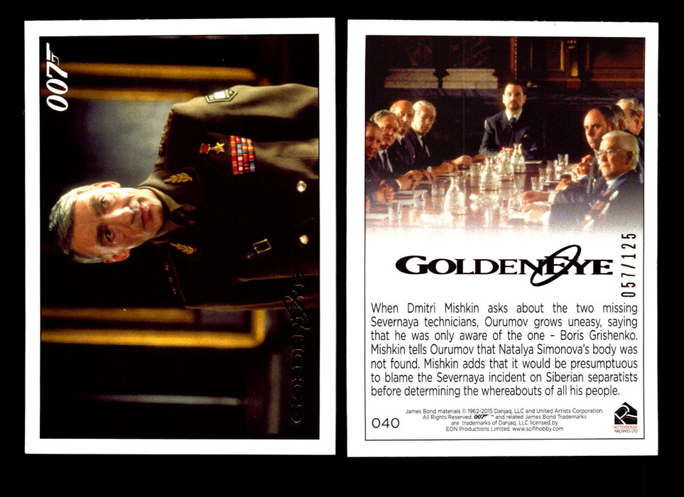 James Bond Archives 2015 Goldeneye Gold Parallel Card You Pick Single #1-#102 #40  - TvMovieCards.com