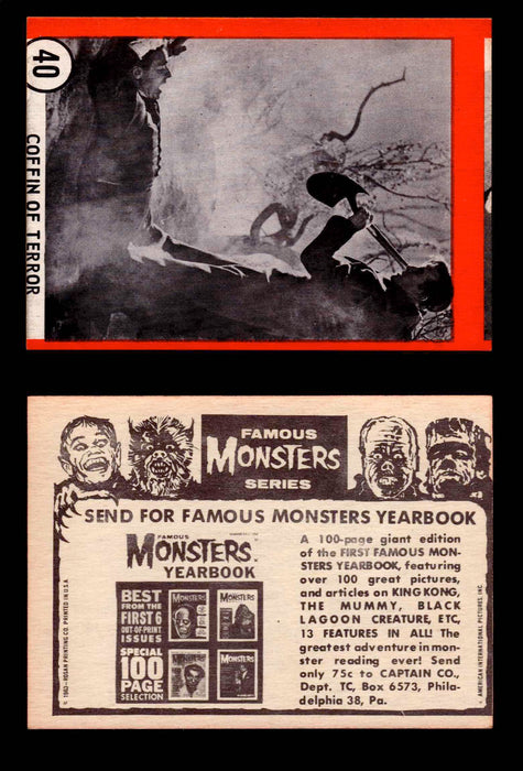 Famous Monsters 1963 Vintage Trading Cards You Pick Singles #1-64 #40  - TvMovieCards.com