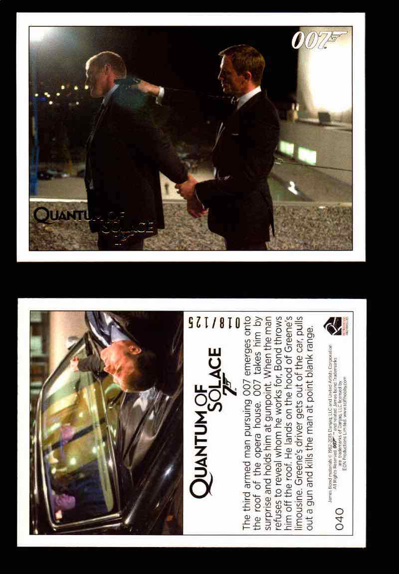 James Bond Archives Quantum of Solace Gold Parallel You Pick Single Cards #1-90 #40  - TvMovieCards.com