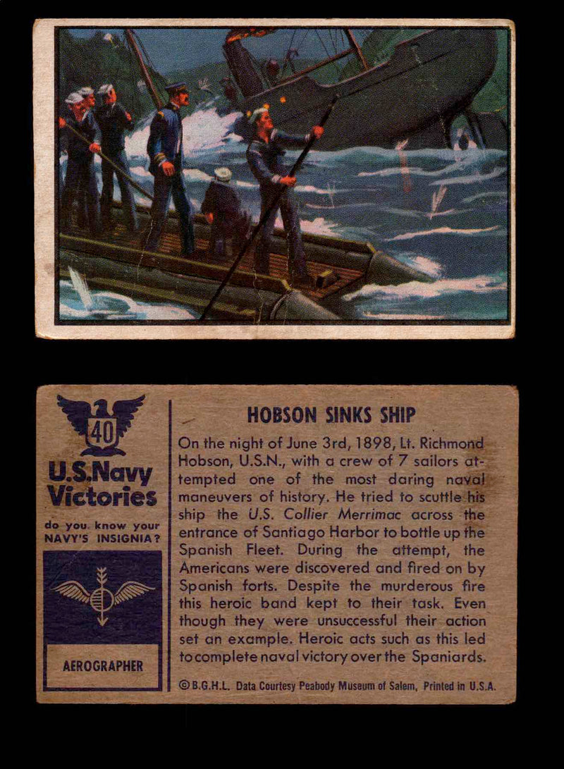 1954 U.S. Navy Victories Bowman Vintage Trading Cards You Pick Singles #1-48 #40  - TvMovieCards.com