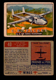 1952 Wings Topps TCG Vintage Trading Cards You Pick Singles #1-100 #40  - TvMovieCards.com
