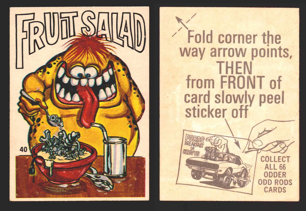 1970 Odder Odd Rods Donruss Vintage Trading Cards #1-66 You Pick Singles 40   Fruit Salad  - TvMovieCards.com