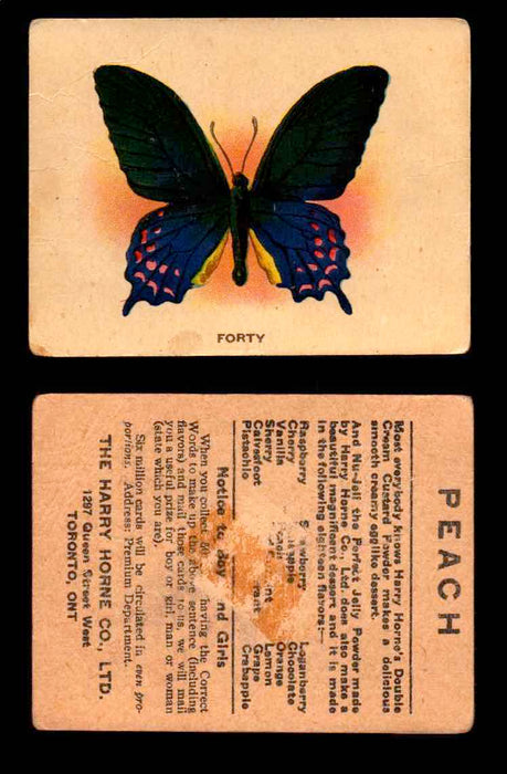 1925 Harry Horne Butterflies FC2 Vintage Trading Cards You Pick Singles #1-50 #40  - TvMovieCards.com
