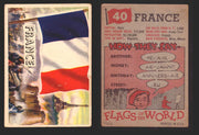1956 Flags of the World Vintage Trading Cards You Pick Singles #1-#80 Topps 40	France  - TvMovieCards.com