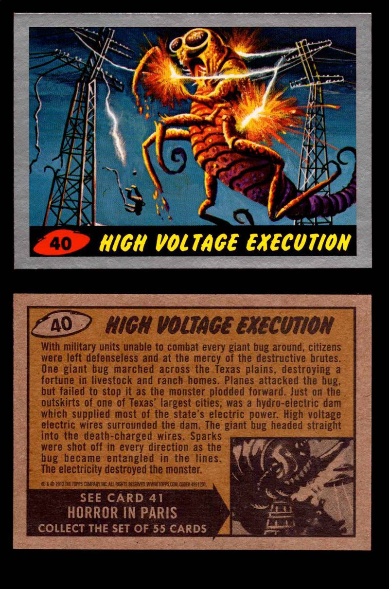 2012 Mars Attacks Silver Parallel You Pick Single Trading Card #1-55 Topps #40  - TvMovieCards.com
