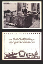 1963 John F. Kennedy JFK Rosan Trading Card You Pick Singles #1-66 40   Report to the Nation  - TvMovieCards.com
