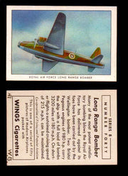 1941 Modern American Airplanes Series B Vintage Trading Cards Pick Singles #1-50 40	 	Royal Air Force Long Range Bomber  - TvMovieCards.com