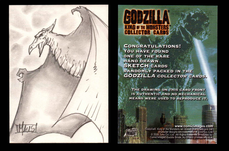 GODZILLA: KING OF THE MONSTERS Artist Sketch Trading Card You Pick Singles #40 Rodan by Bill Maus  - TvMovieCards.com