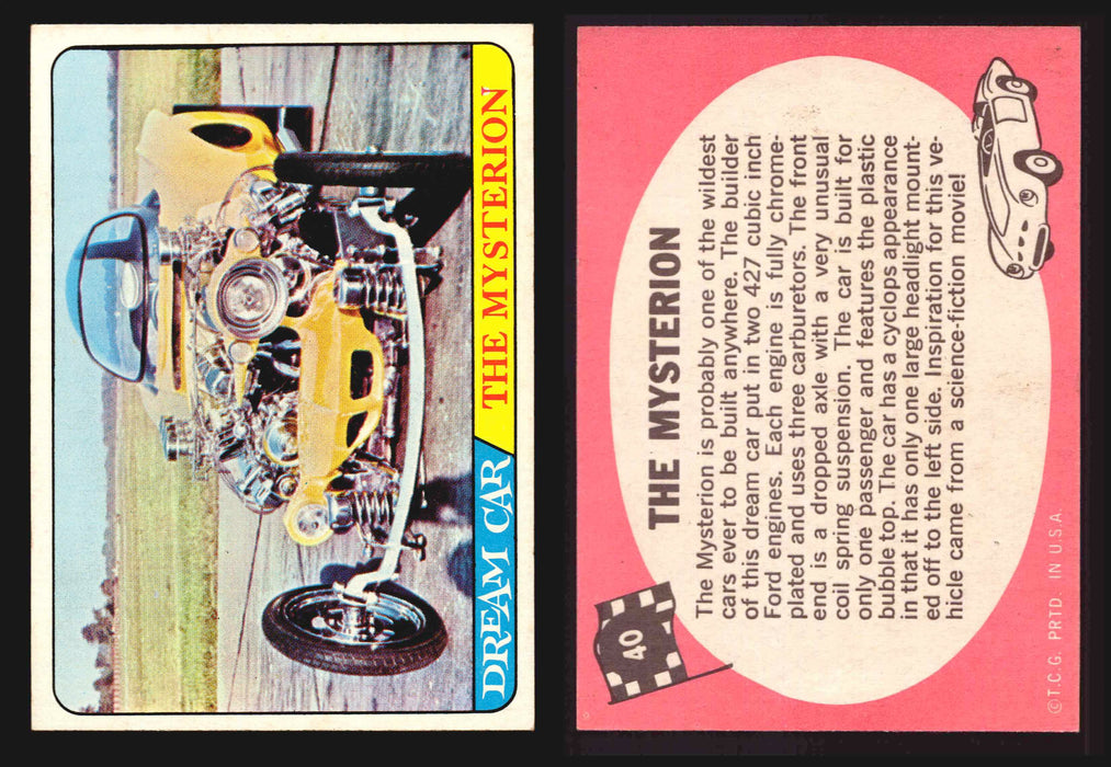 Hot Rods Topps 1968 George Barris Vintage Trading Cards #1-66 You Pick Singles #40 The Mysterion  - TvMovieCards.com