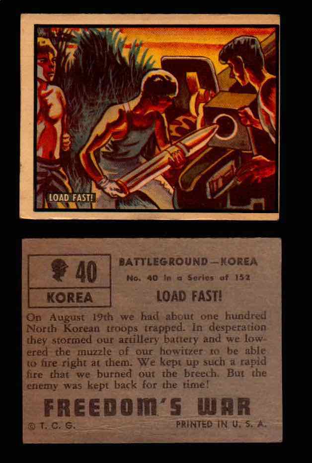 1950 Freedom's War Korea Topps Vintage Trading Cards You Pick Singles #1-100 #40  - TvMovieCards.com