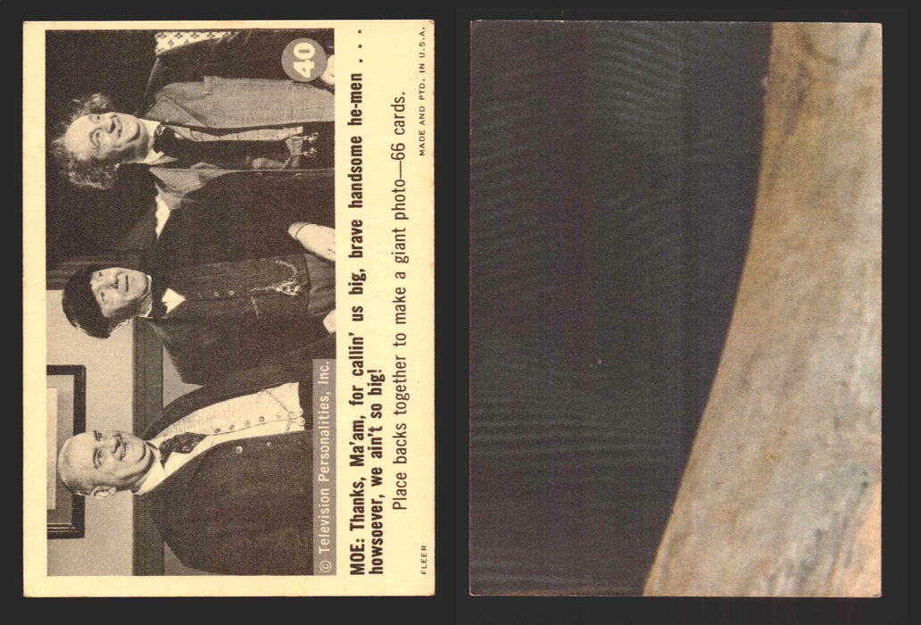 1966 Three 3 Stooges Fleer Vintage Trading Cards You Pick Singles #1-66 #40  - TvMovieCards.com