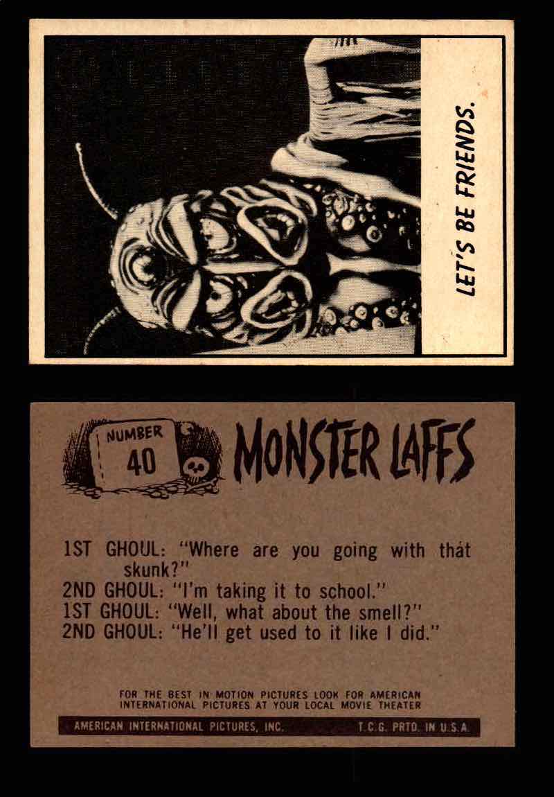 Monster Laffs 1966 Topps Vintage Trading Card You Pick Singles #1-66 #40  - TvMovieCards.com