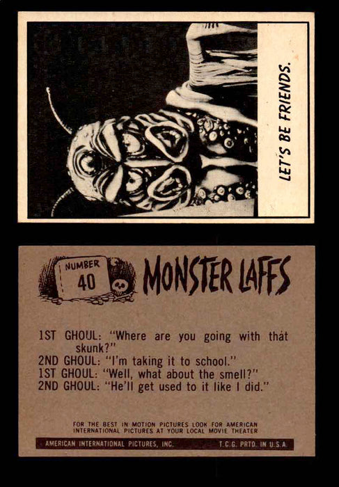 Monster Laffs 1966 Topps Vintage Trading Card You Pick Singles #1-66 #40  - TvMovieCards.com