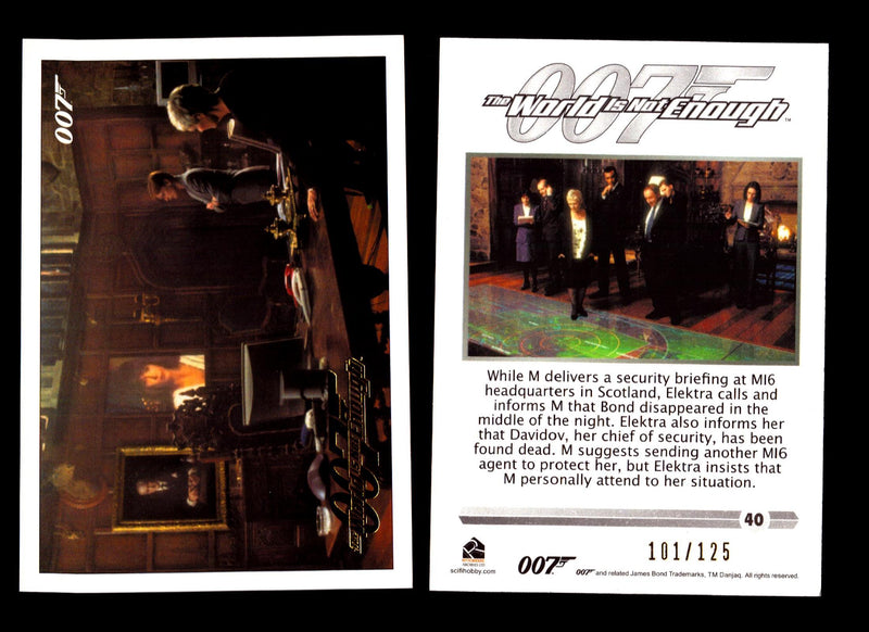 James Bond Classics 2016 World is Not Enough Gold Foil Parallel Card You Pick Nu #40  - TvMovieCards.com