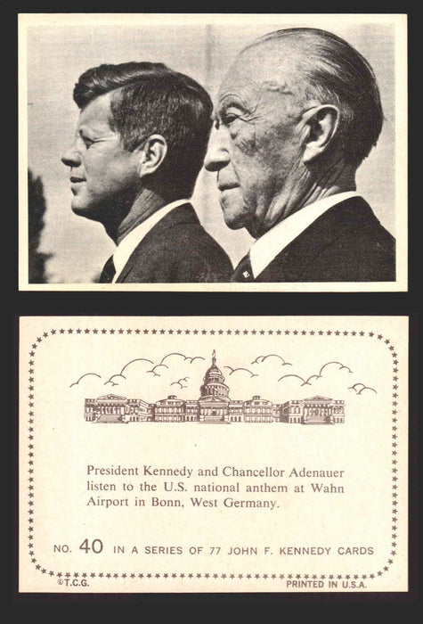 1964 The Story of John F. Kennedy JFK Topps Trading Card You Pick Singles #1-77 #40  - TvMovieCards.com