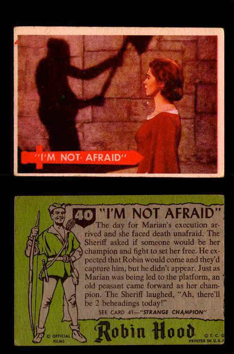 1957 Robin Hood Topps Vintage Trading Cards You Pick Singles #1-60 #40  - TvMovieCards.com