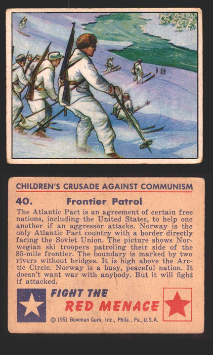 1951 Red Menace Vintage Trading Cards #1-48 You Pick Singles Bowman Gum 40   Frontier Patrol  - TvMovieCards.com