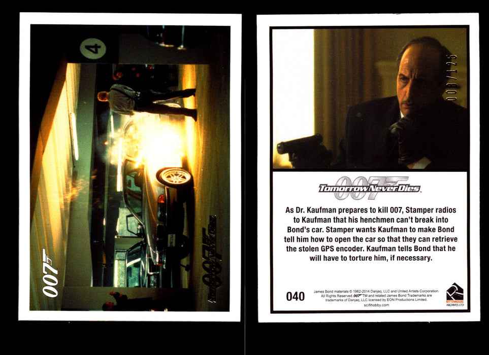 James Bond Archives 2014 Tomorrow Never Dies Gold Parallel Card You Pick Singles #40  - TvMovieCards.com
