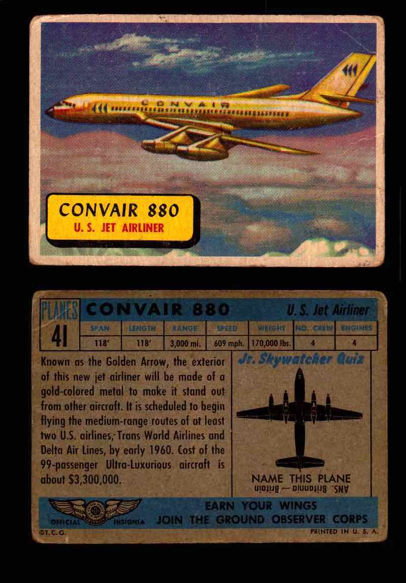 1957 Planes Series I Topps Vintage Card You Pick Singles #1-60 #41  - TvMovieCards.com