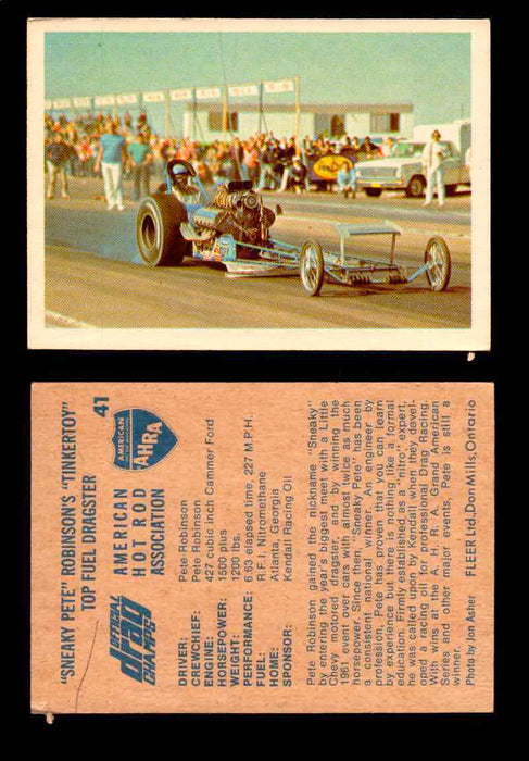 AHRA Official Drag Champs 1971 Fleer Canada Trading Cards You Pick Singles #1-63 41   "Sneaky Pete" Robinson's "Tinkertoy"             Top Fuel Dragster  - TvMovieCards.com