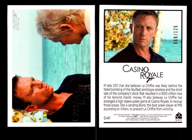 James Bond Archives 2014 Casino Royal Gold Parallel Card You Pick Number #41  - TvMovieCards.com
